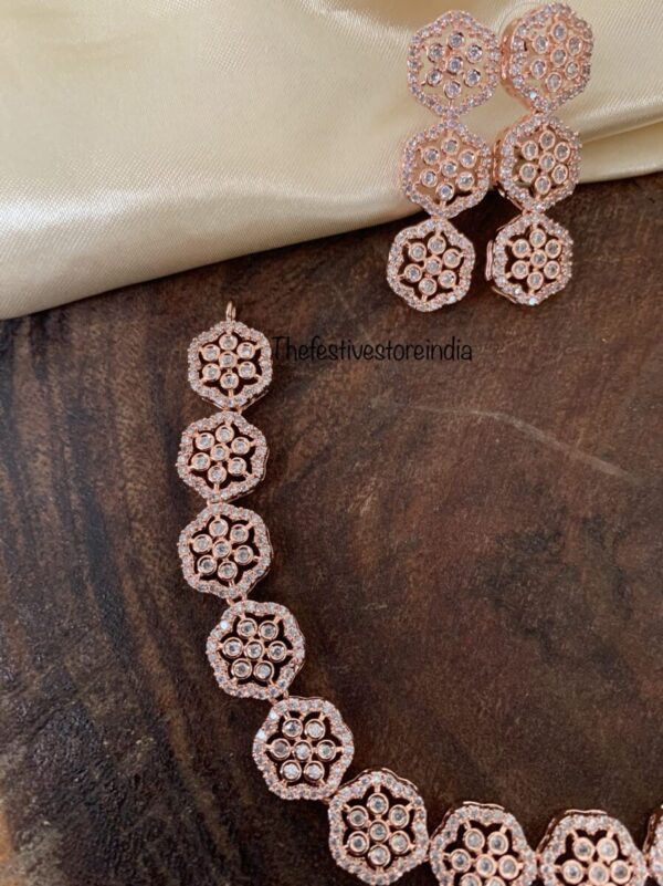 Floral rose gold