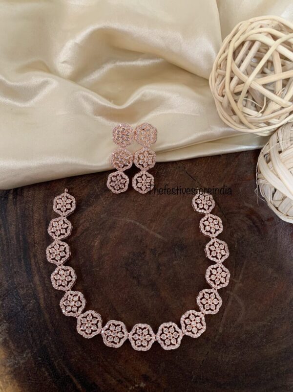 Floral rose gold