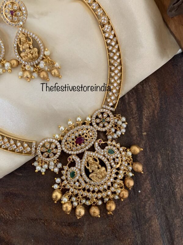 AD lakshmi floral necklace set