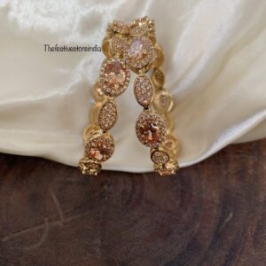Rose gold diamond bangles