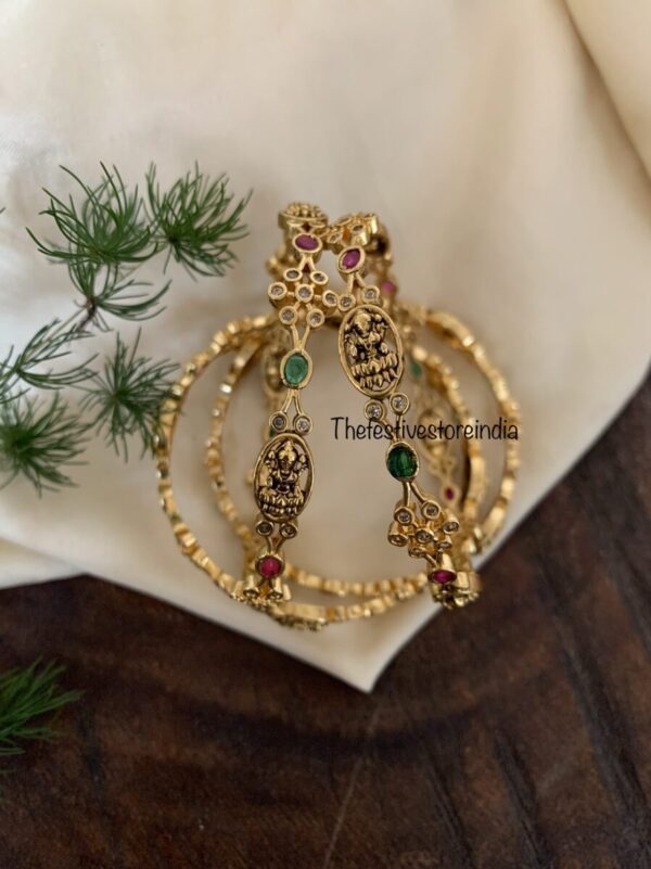 Premium polish lakshmi floral bangles