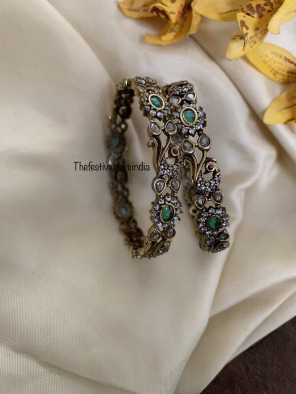 Victorian Navilu floral bangles