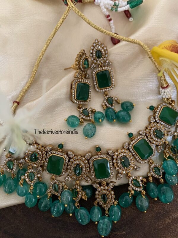 Nayanthara Choker set - Green