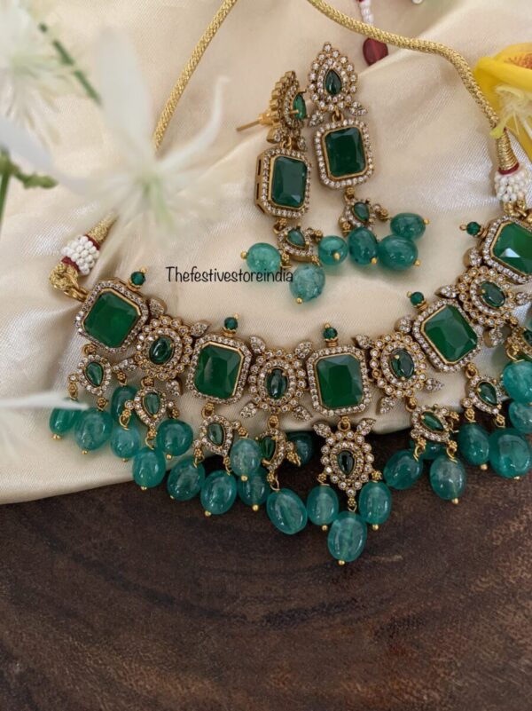 Nayanthara Choker set - Green