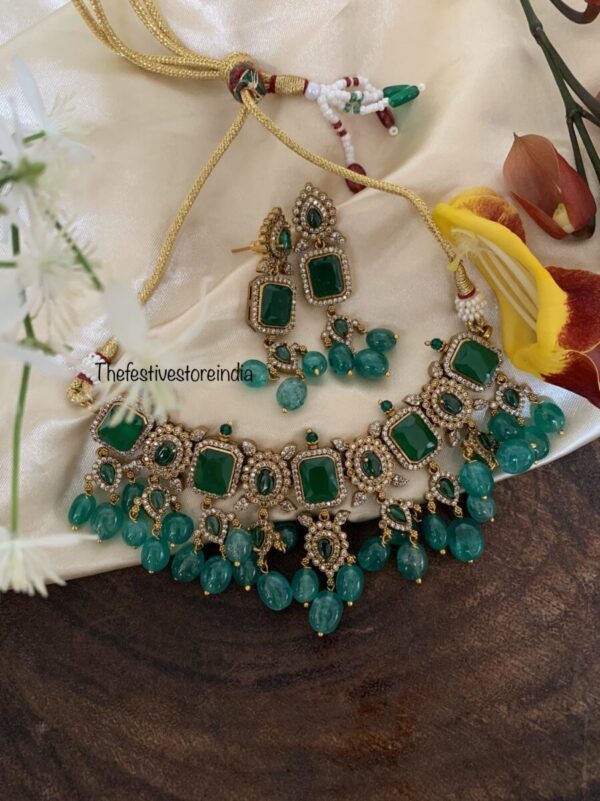 Nayanthara Choker set - Green