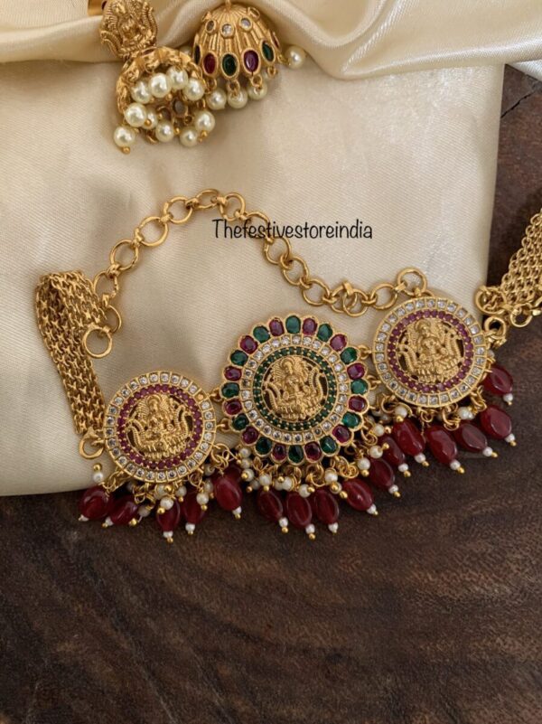 Lakshmi Maroon choker set