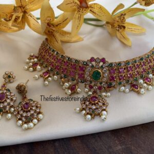 Classic bridal guttapusalu choker set