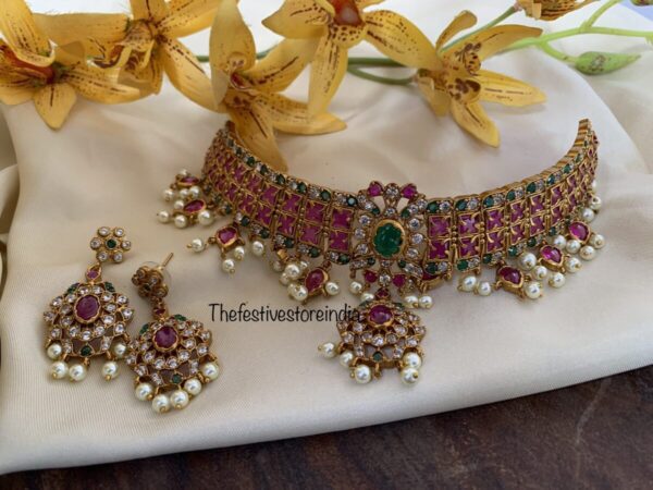 Classic bridal guttapusalu choker set