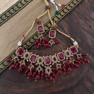 Nayanthara Choker set - Maroon