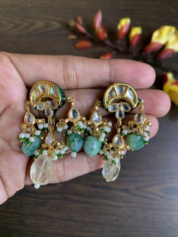 Green drops kundan