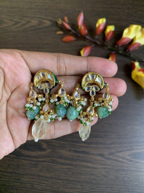 Green drops kundan