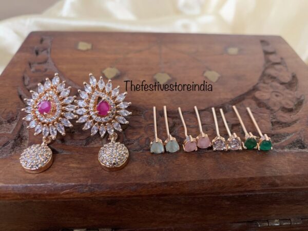 Rose gold interchangeable drops