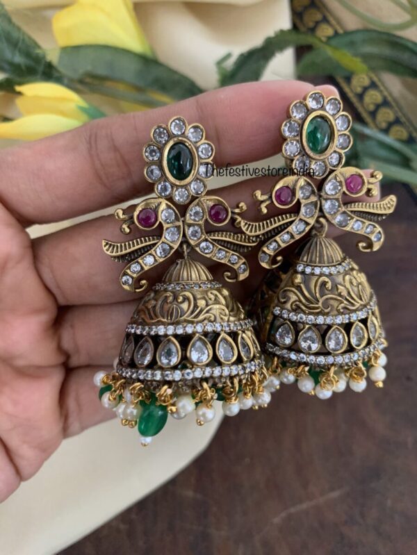 Oversized Victorian jhumkas