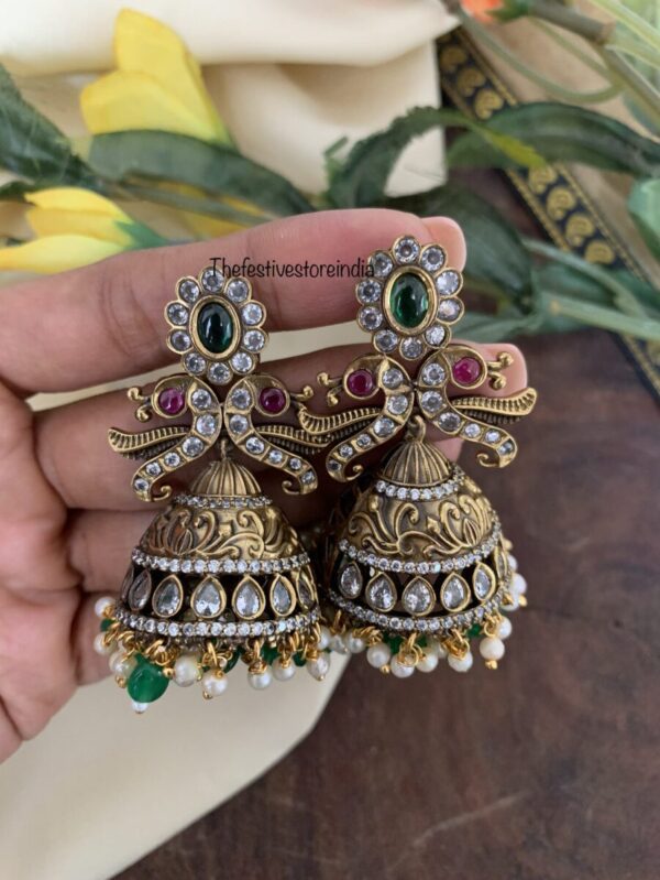 Oversized Victorian jhumkas