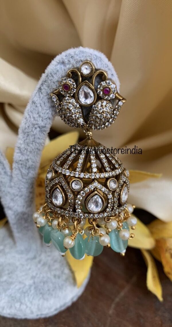 Victorian Mint drops jhumkas