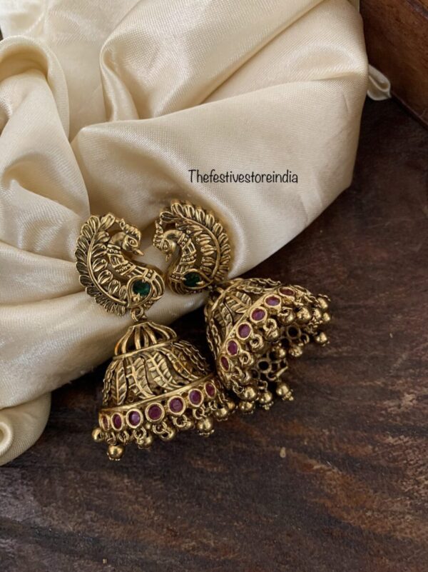 Antique premium polish jumbo navilu jhumkas