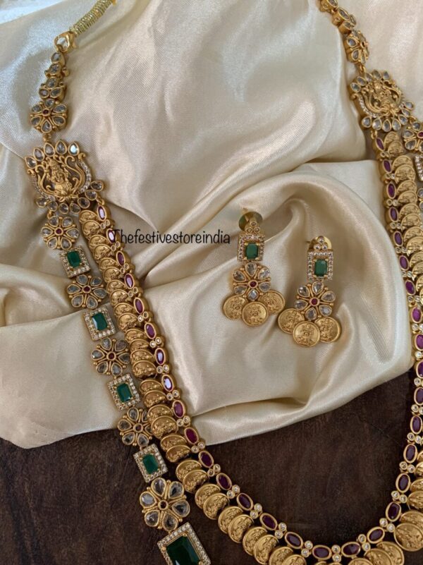 Green blocks Lakshmi kaasu haaram set