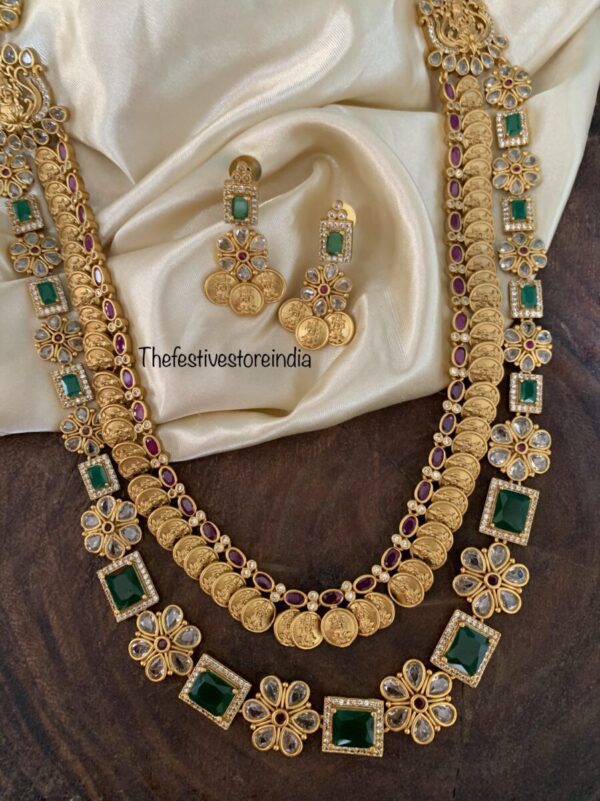 Green blocks Lakshmi kaasu haaram set