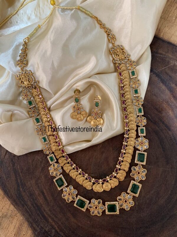 Green blocks Lakshmi kaasu haaram set