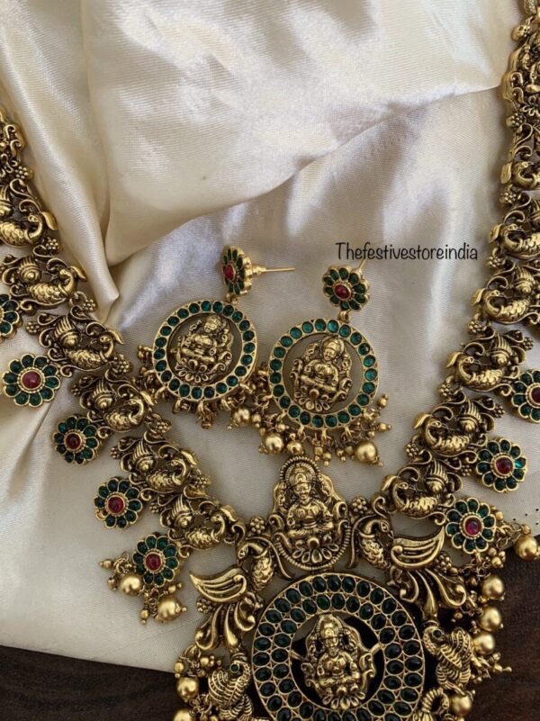 Antique polish bottu Lakshmi mid length set