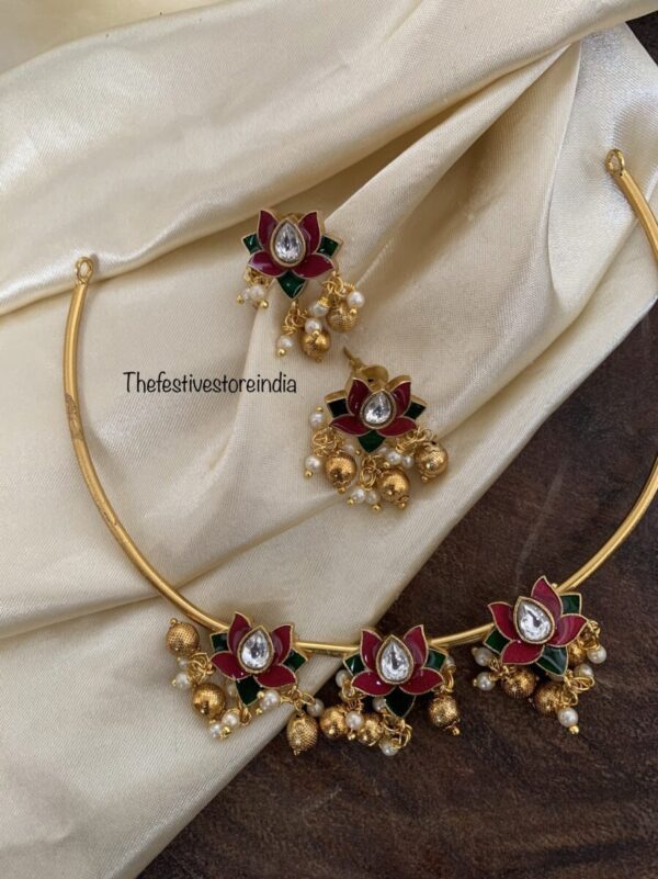 Enamel painted Lotus hasli set