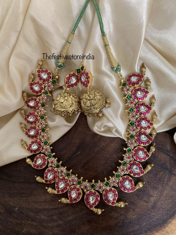 Mid Length Jadau mango haaram set