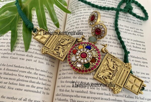Jadau fusion navarathna choker set