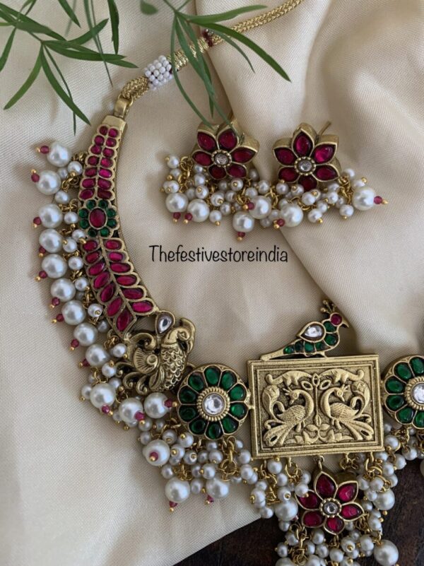 Jadau kanti necklace set