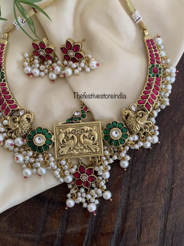 Jadau kanti necklace set