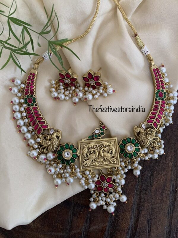 Jadau kanti necklace set