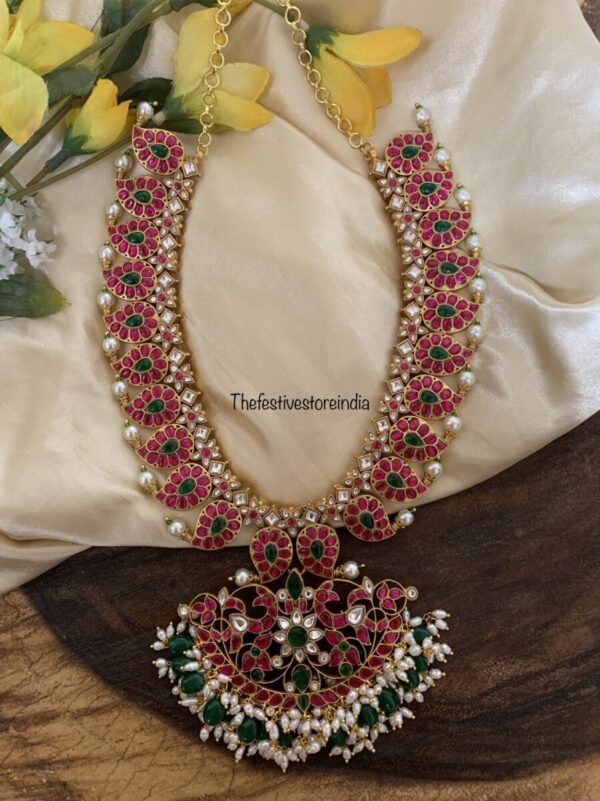 Made to order detachable pendant jadau mango haara
