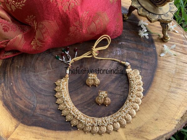 Kerala style lakshmi necklace set