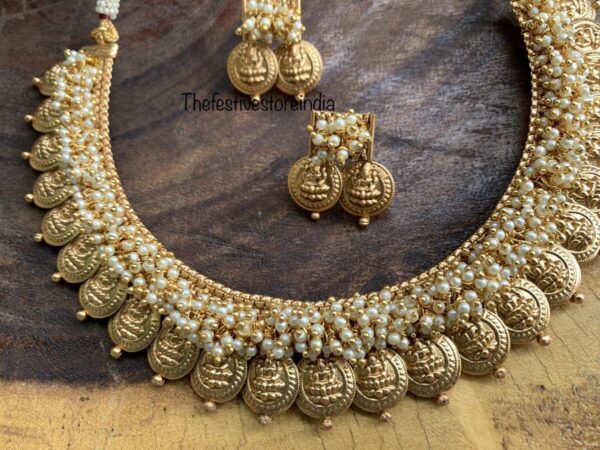 Kerala style lakshmi necklace set