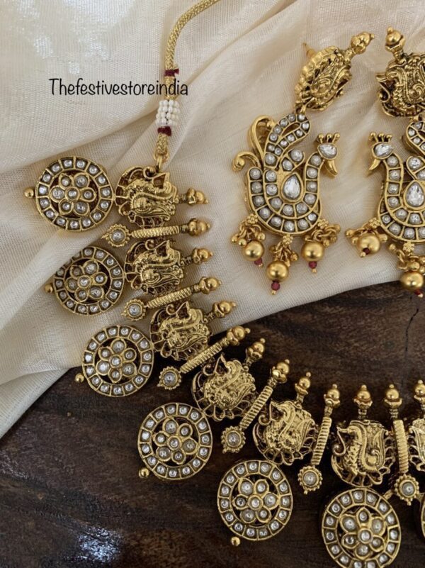 Premium nagasi work short necklace