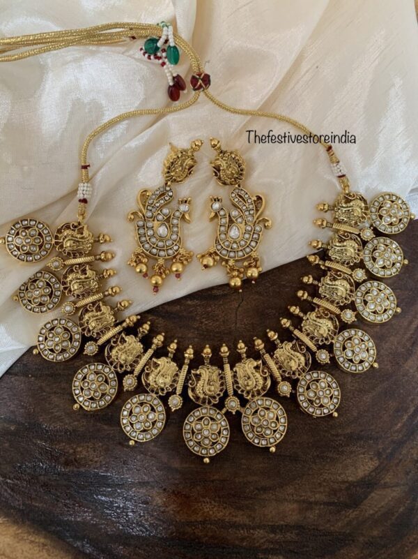 Premium nagasi work short necklace