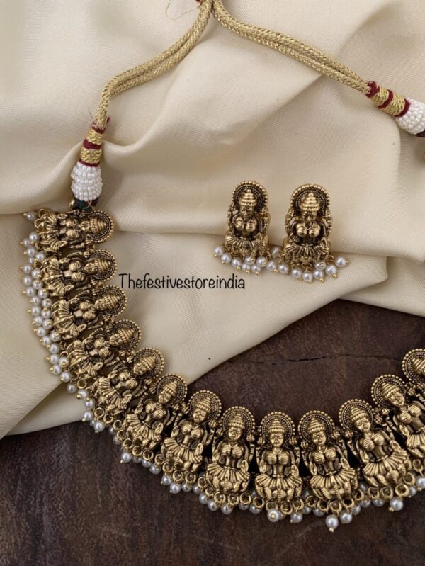 Antique polish temple lakshmi set