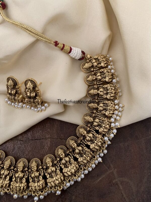 Antique polish temple lakshmi set