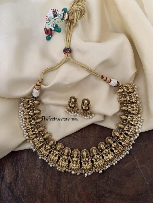 Antique polish temple lakshmi set