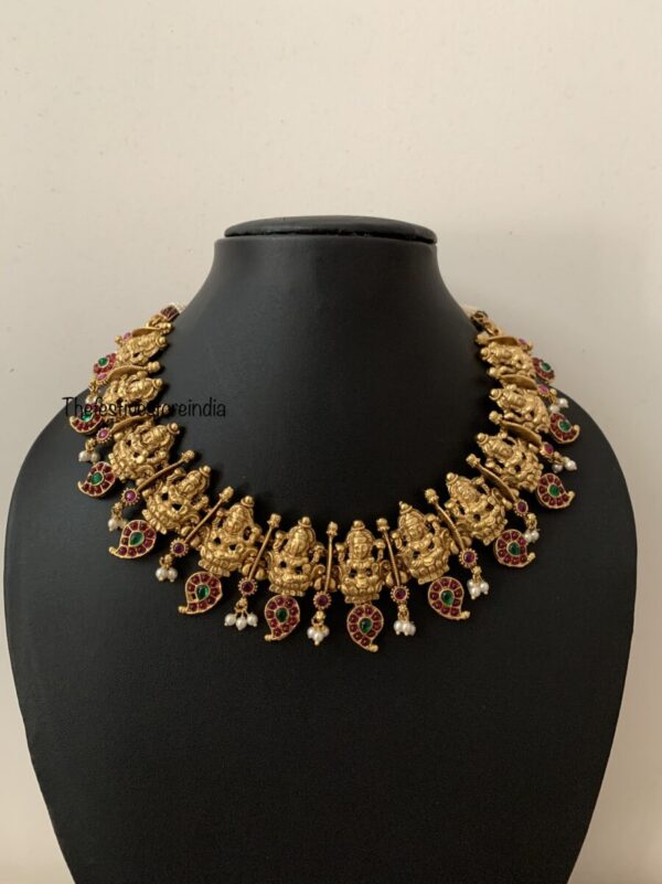 Bridal lakshmi necklace set