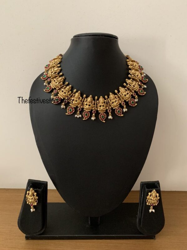 Bridal lakshmi necklace set
