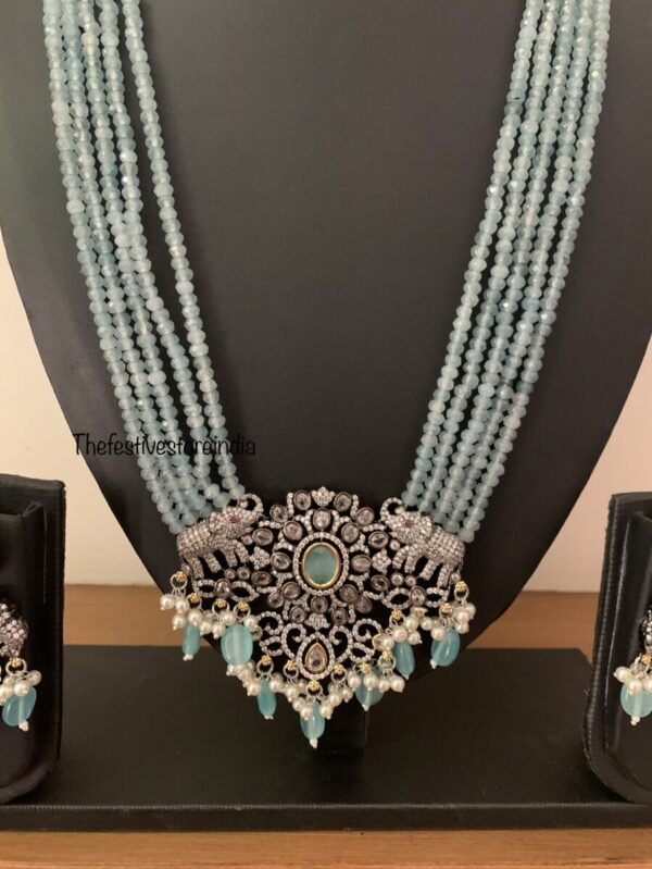 Blue Victorian Haaram set