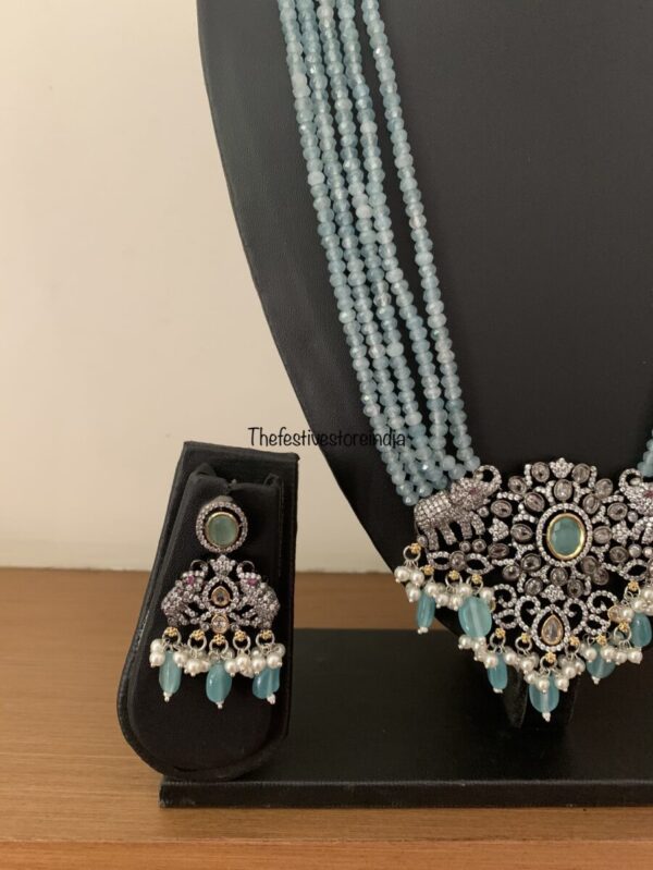 Blue Victorian Haaram set
