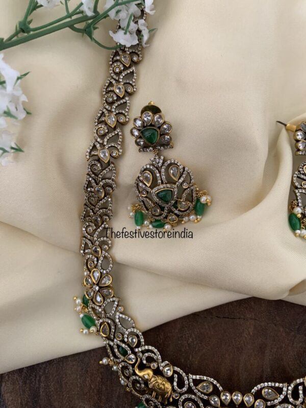 Green drops Victorian haaram set