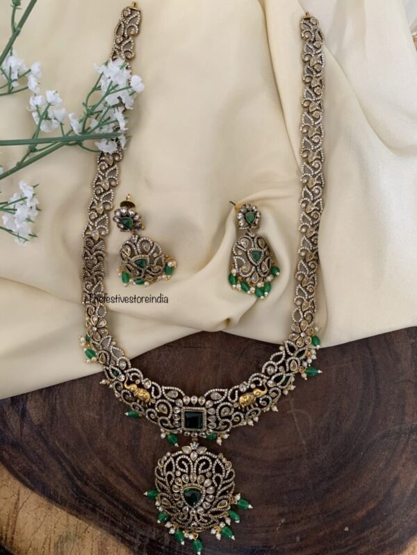 Green drops Victorian haaram set