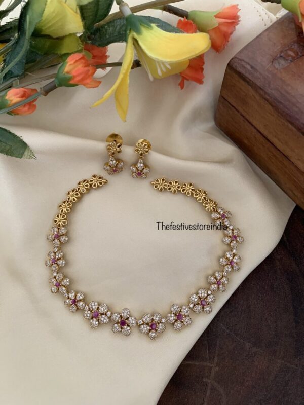 Floral ruby diamonds