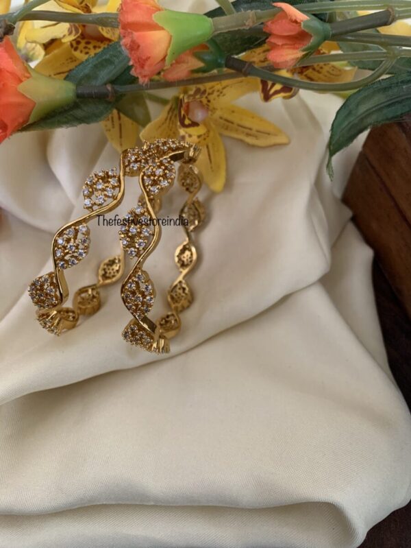 Diamonds look alike set of 2 bangles