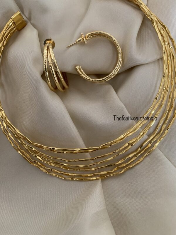 Neckcuff earrings set