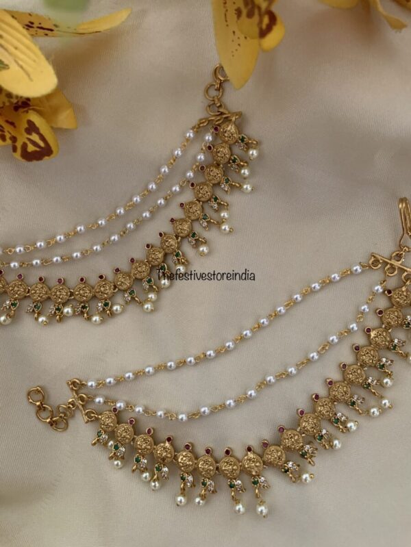 Lakshmi pearls Ear chain