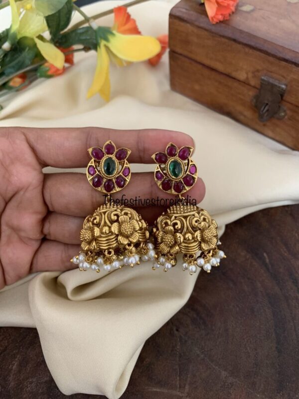 Kemp and Green jhumkas