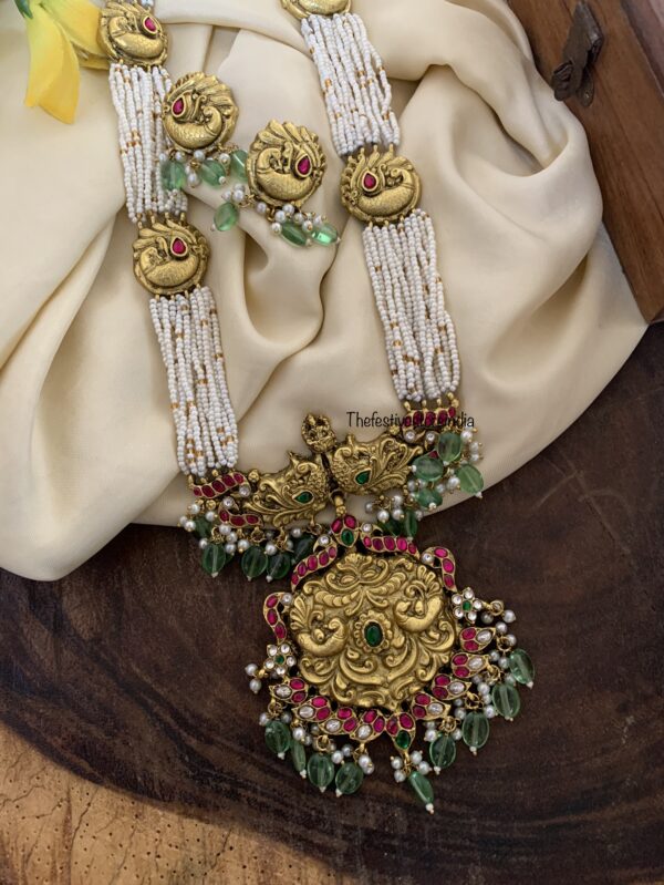 Mint drops 28 inches jadau made to order haaram set
